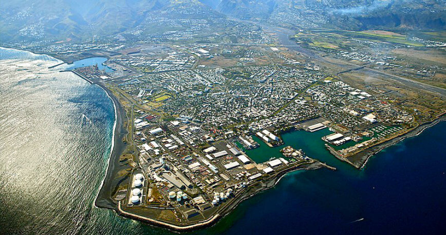 Vue aérienne Le Port Réunion