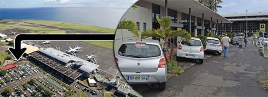 Batiment loueurs voitures aeroport reunion