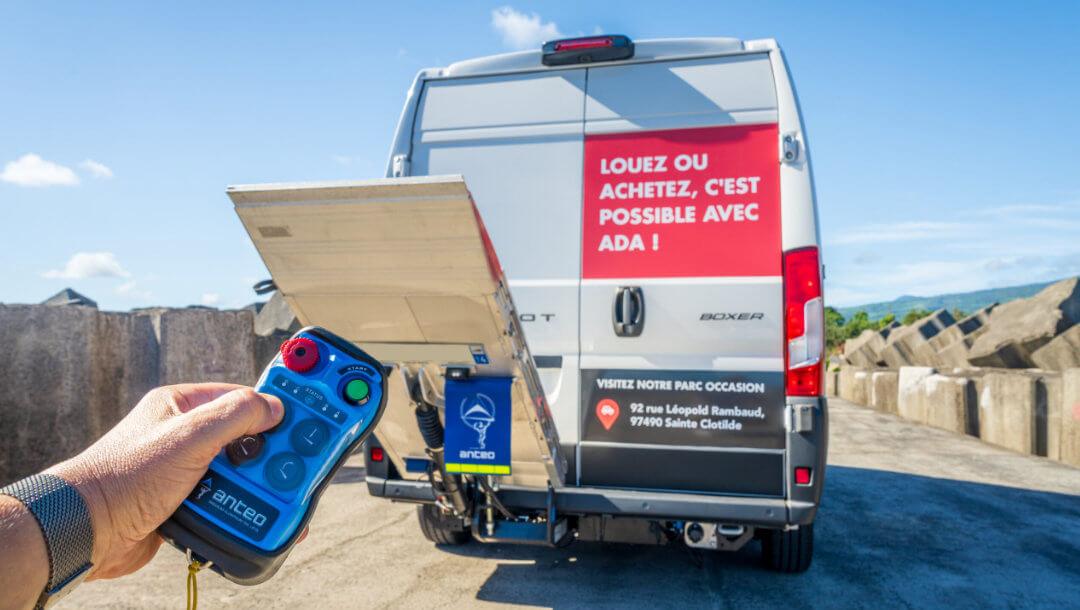 ADA Réunion location, catégorie fourgon 10-12m³ avec Hayon