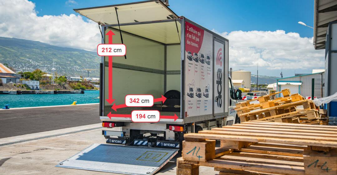 ADA Réunion location d'utilitaires, catégorie Fourgonnette 15 m³