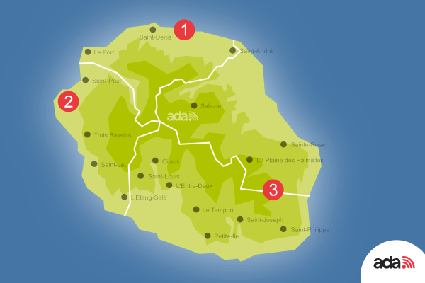 carte ile de la reunion